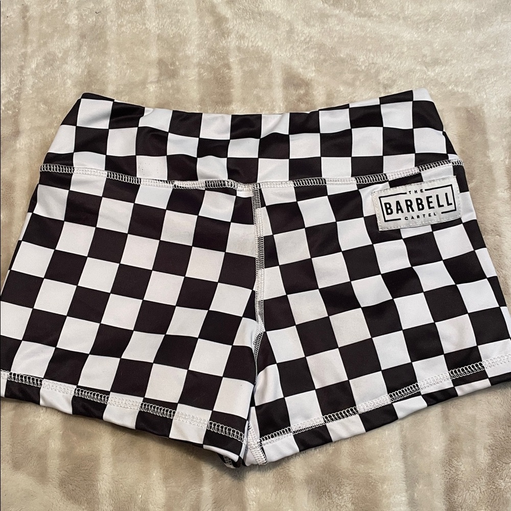 Barbell cartel checkered shorts